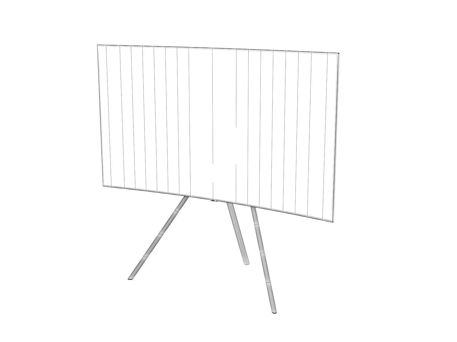 55 QLED TV with Studio Stand Free 3D model_5