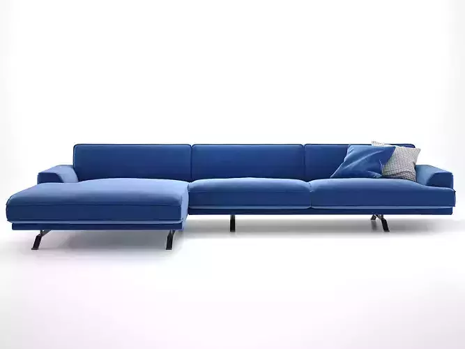 Slab Corner Sofa 3D model