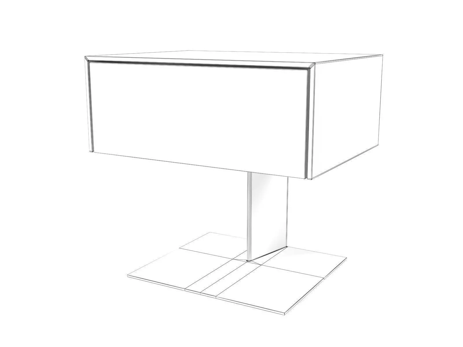 Wai Bedside Table 3D model_2