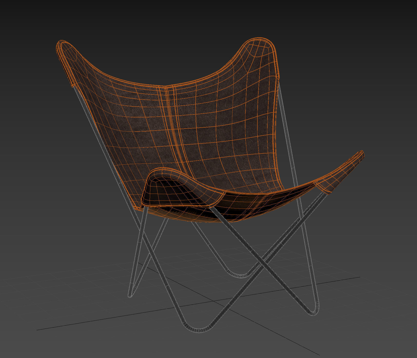 BKF Butterfly Chair 3D model_2