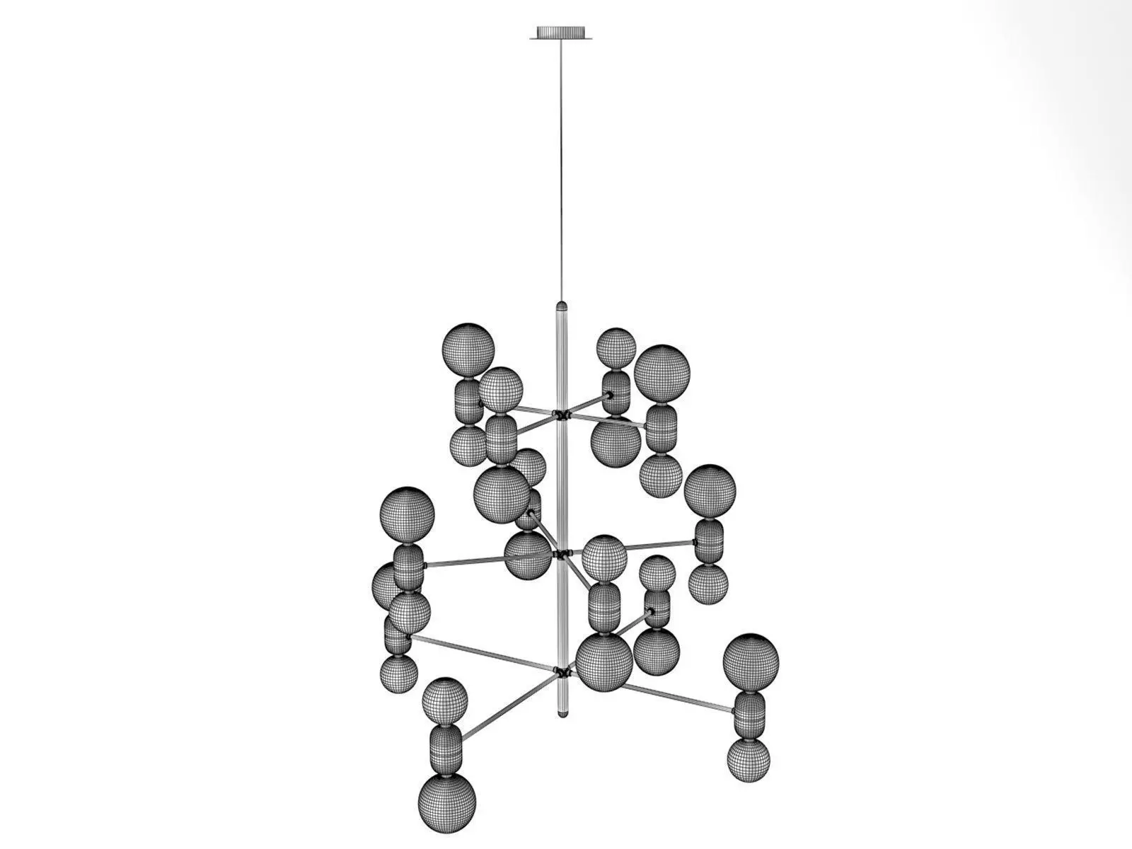 Aballs Chandelier 3D model_3