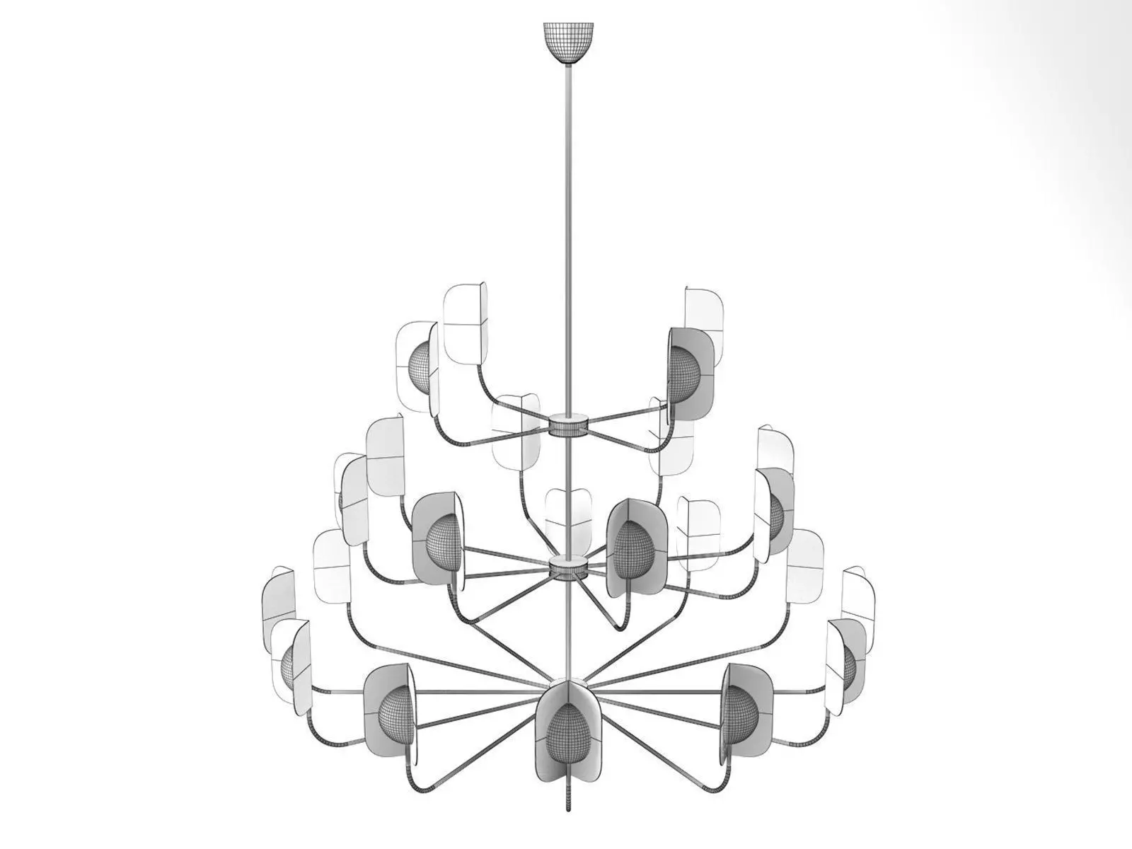 Leaf 24 Chandelier 3D model_3