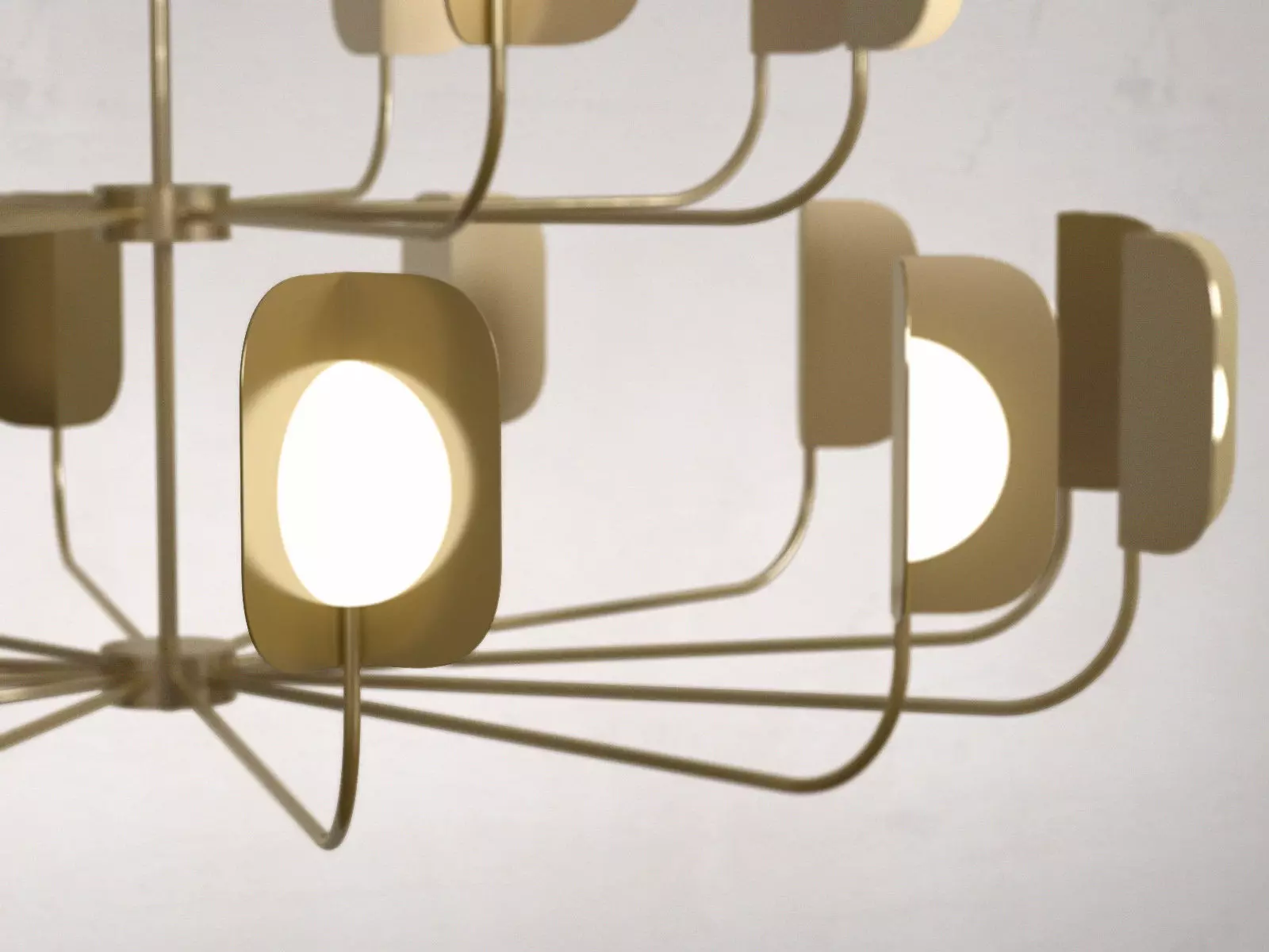 Leaf 24 Chandelier 3D model_2