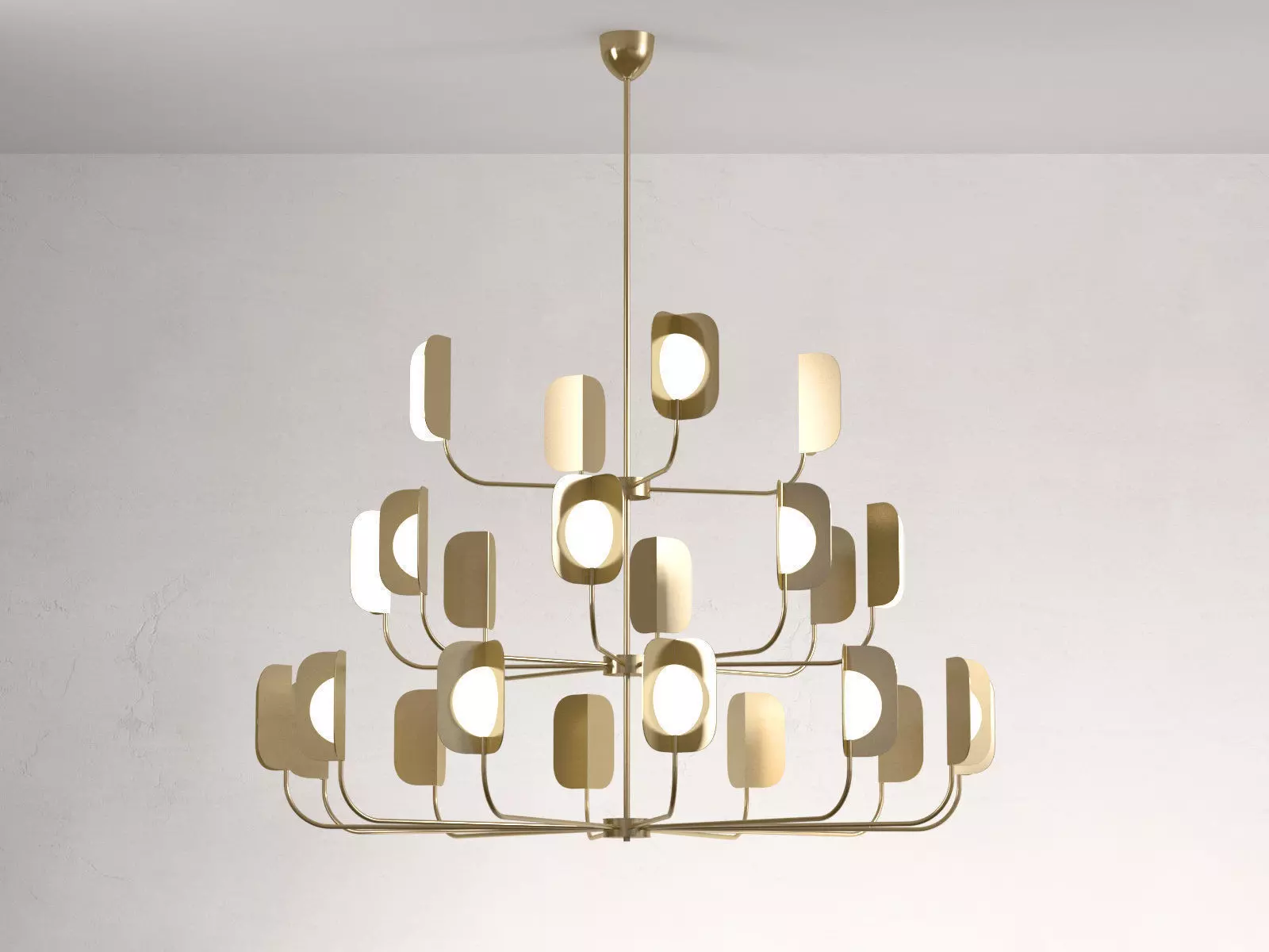 Leaf 24 Chandelier 3D model_0