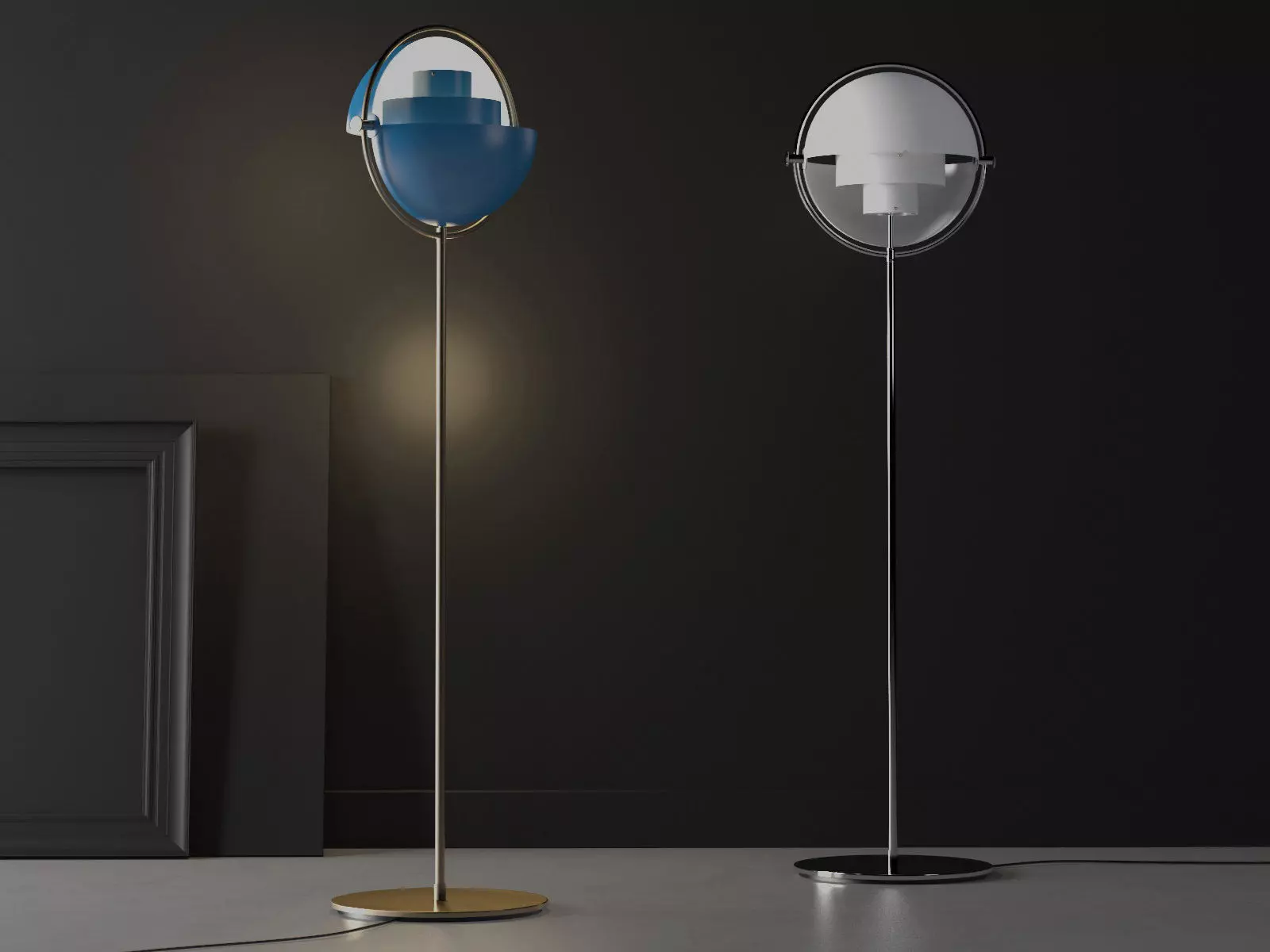 Multi Lite Floor Lamp 3D model_2