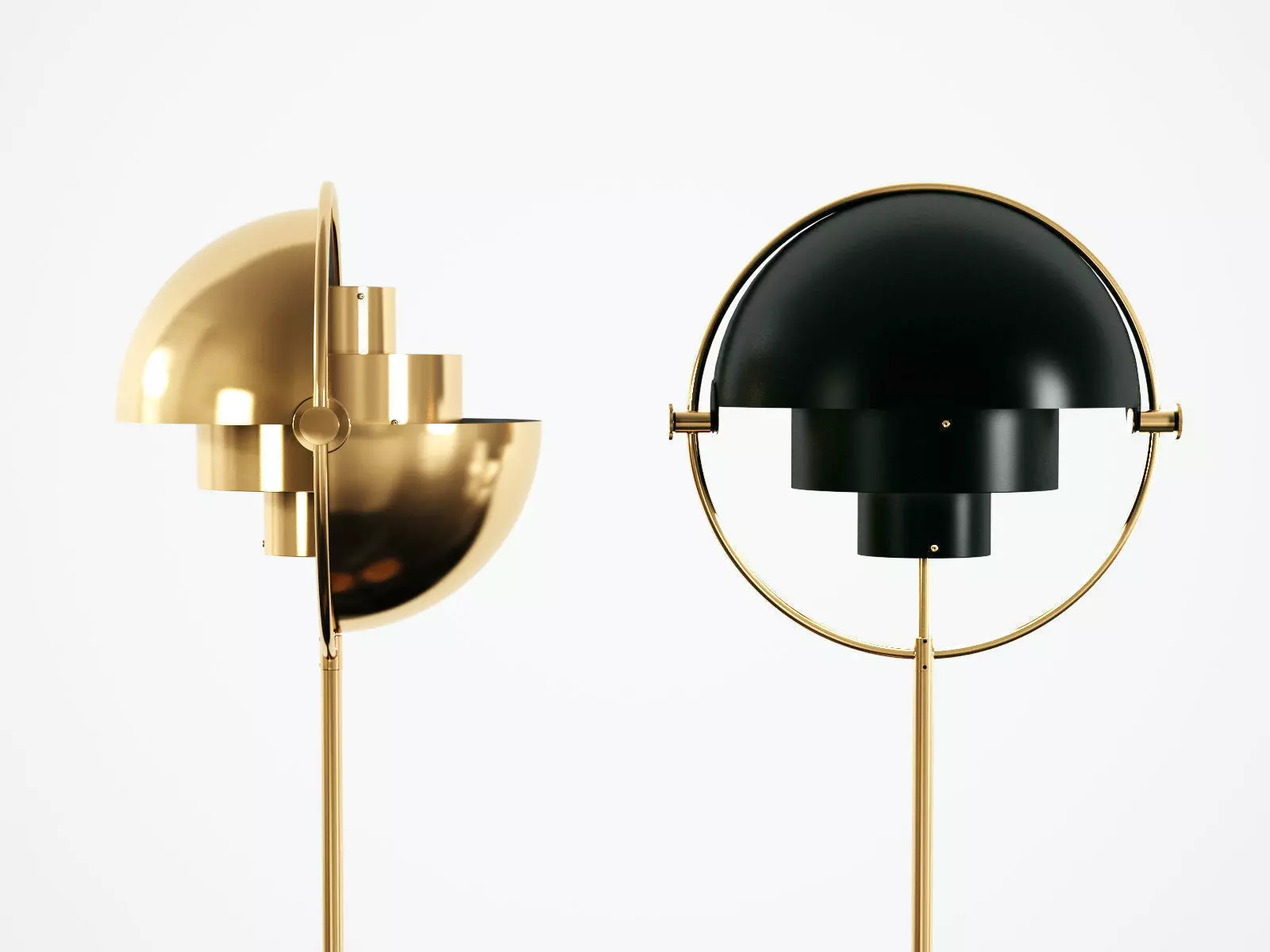 Multi Lite Floor Lamp 3D model_1