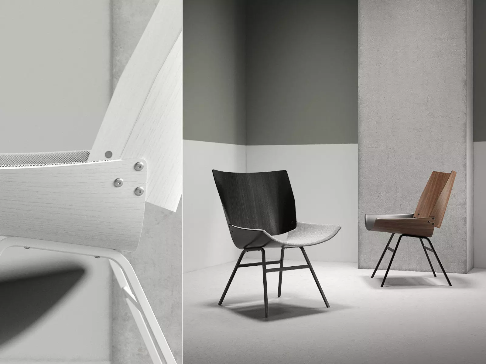 Shell Lounge Seat Cushion Chair 3D model_2