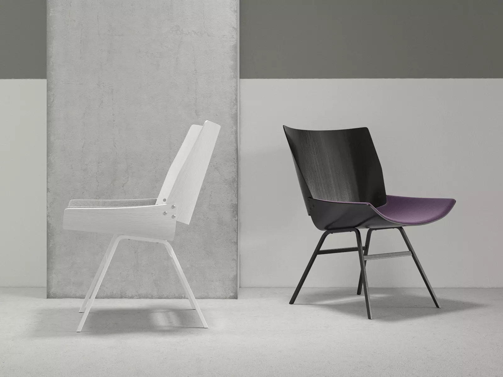 Shell Lounge Seat Cushion Chair 3D model_1