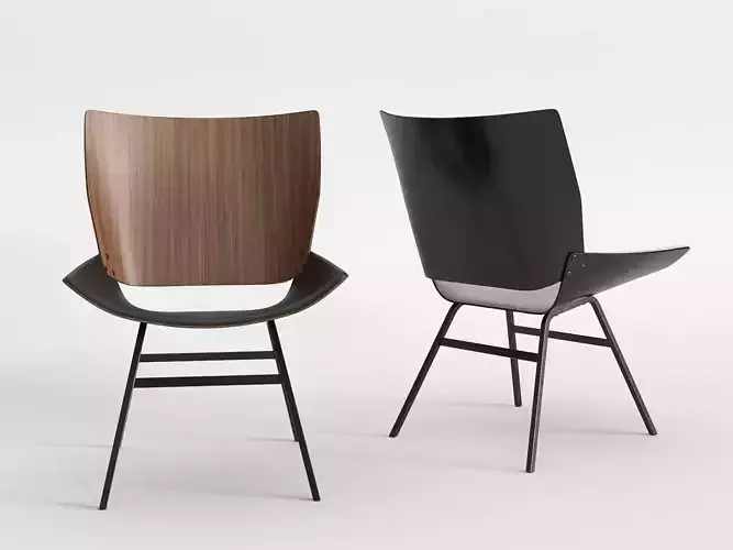 Shell Lounge Seat Cushion Chair 3D model Shell Lounge Seat Cushion Chair 3D model