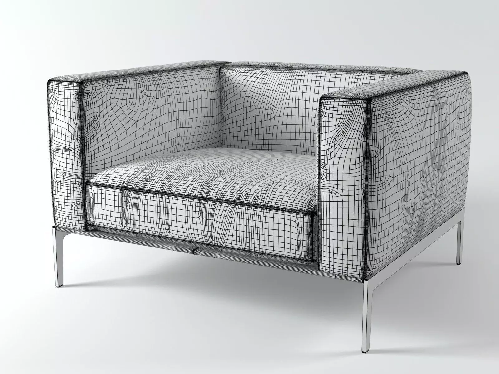 1343 Piu Armchaor 3D model_2