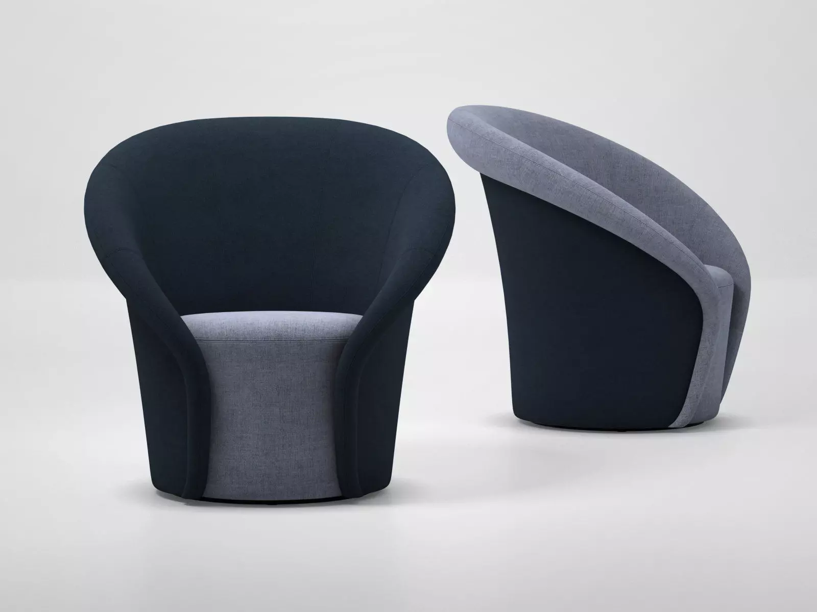 1832 Moon Armchair and Footstool 3D model_1