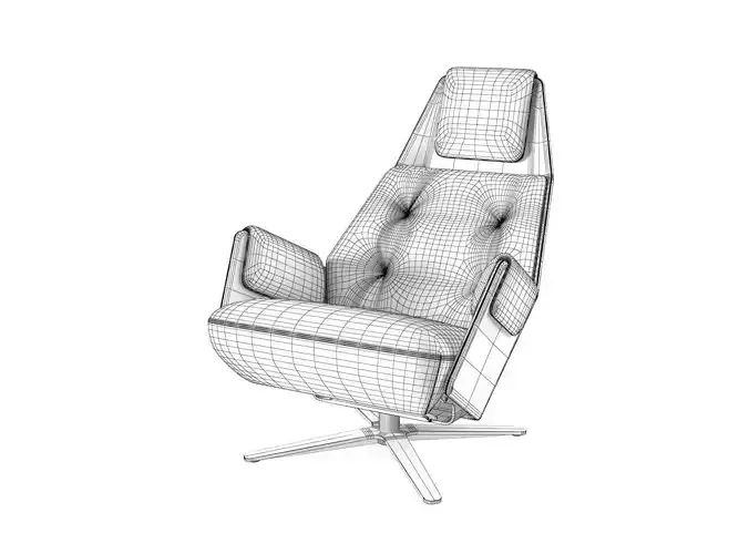 1717 Mesh 805 Armchair and 750 Footstool