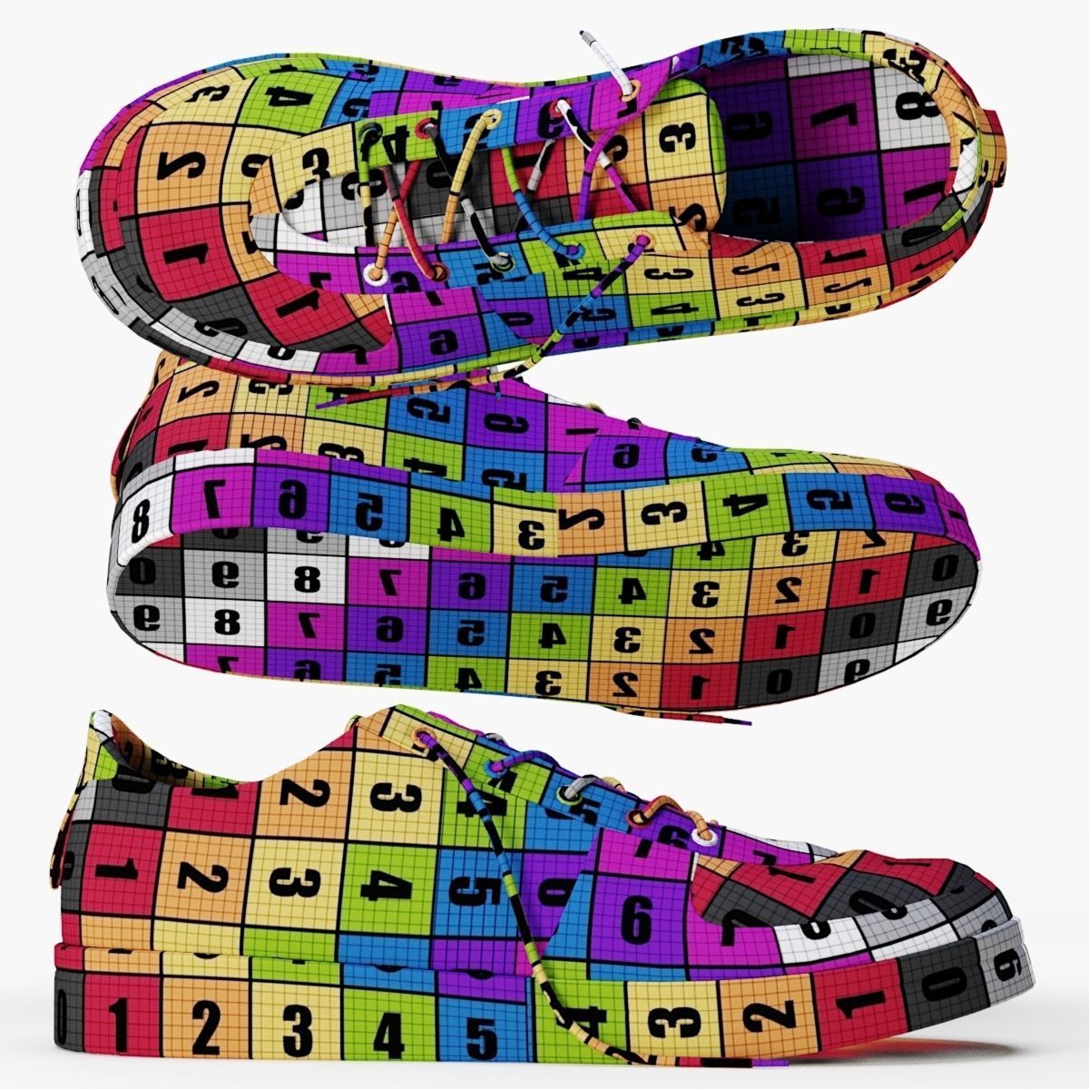 White Sneakers 3D model_3