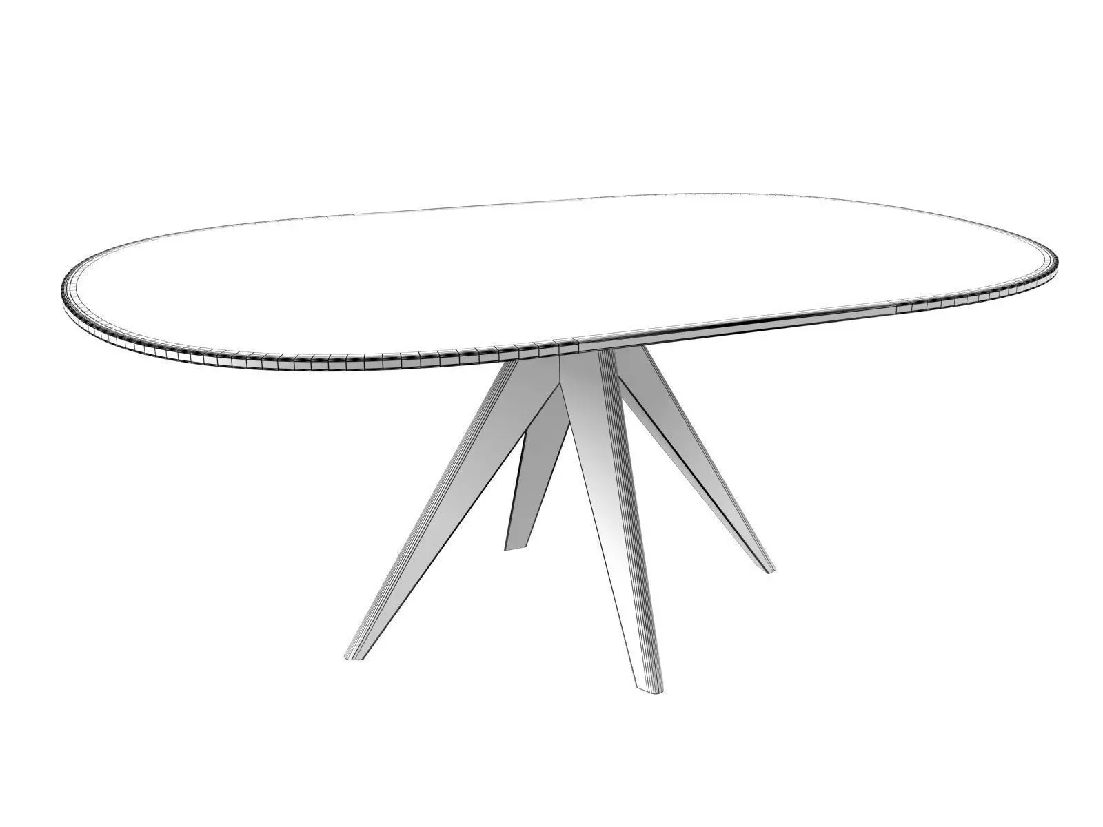 Noa 180 Oval Dining Table 3D model_2