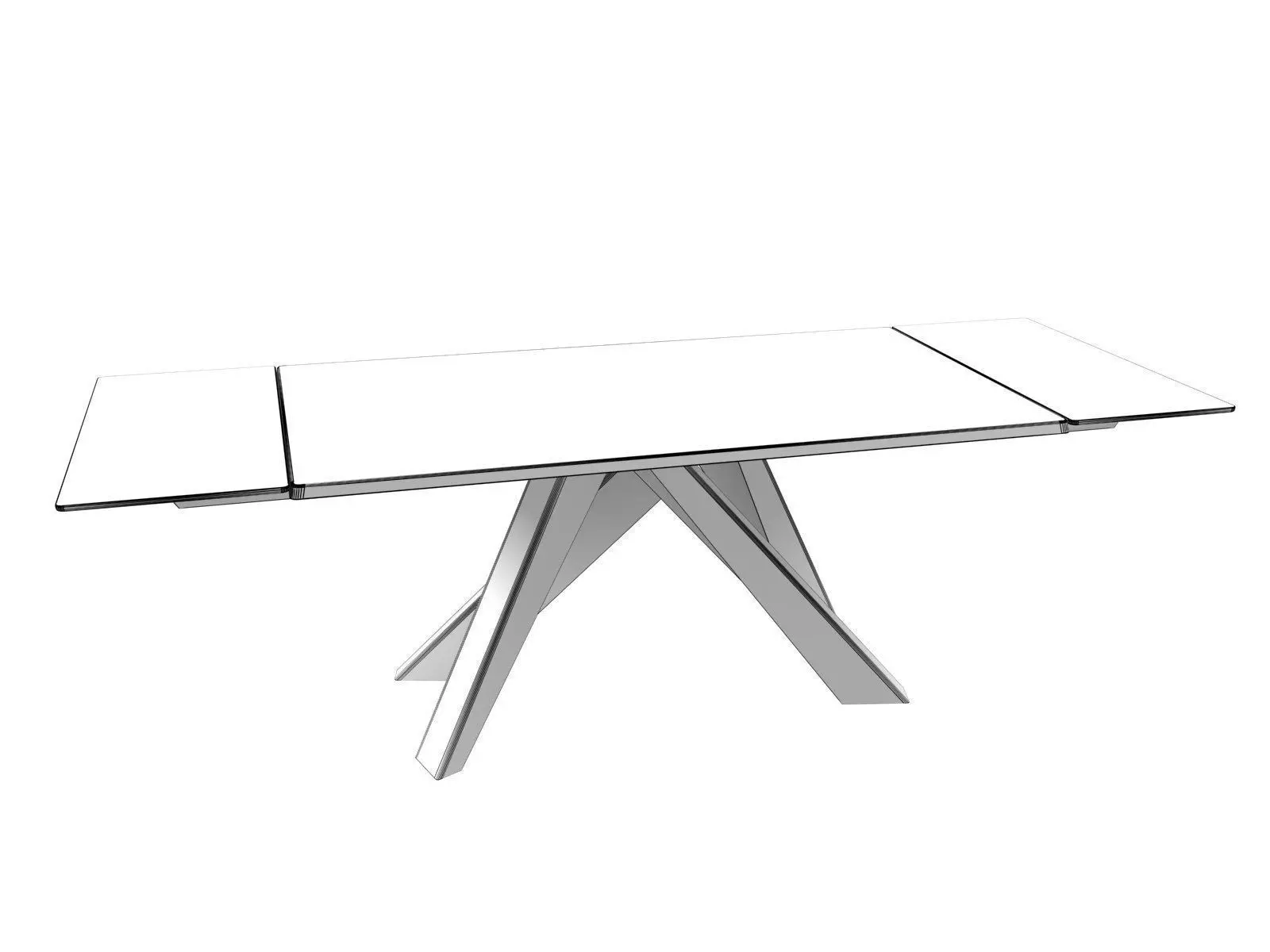 Big Dining Tables Extended 3D model_2