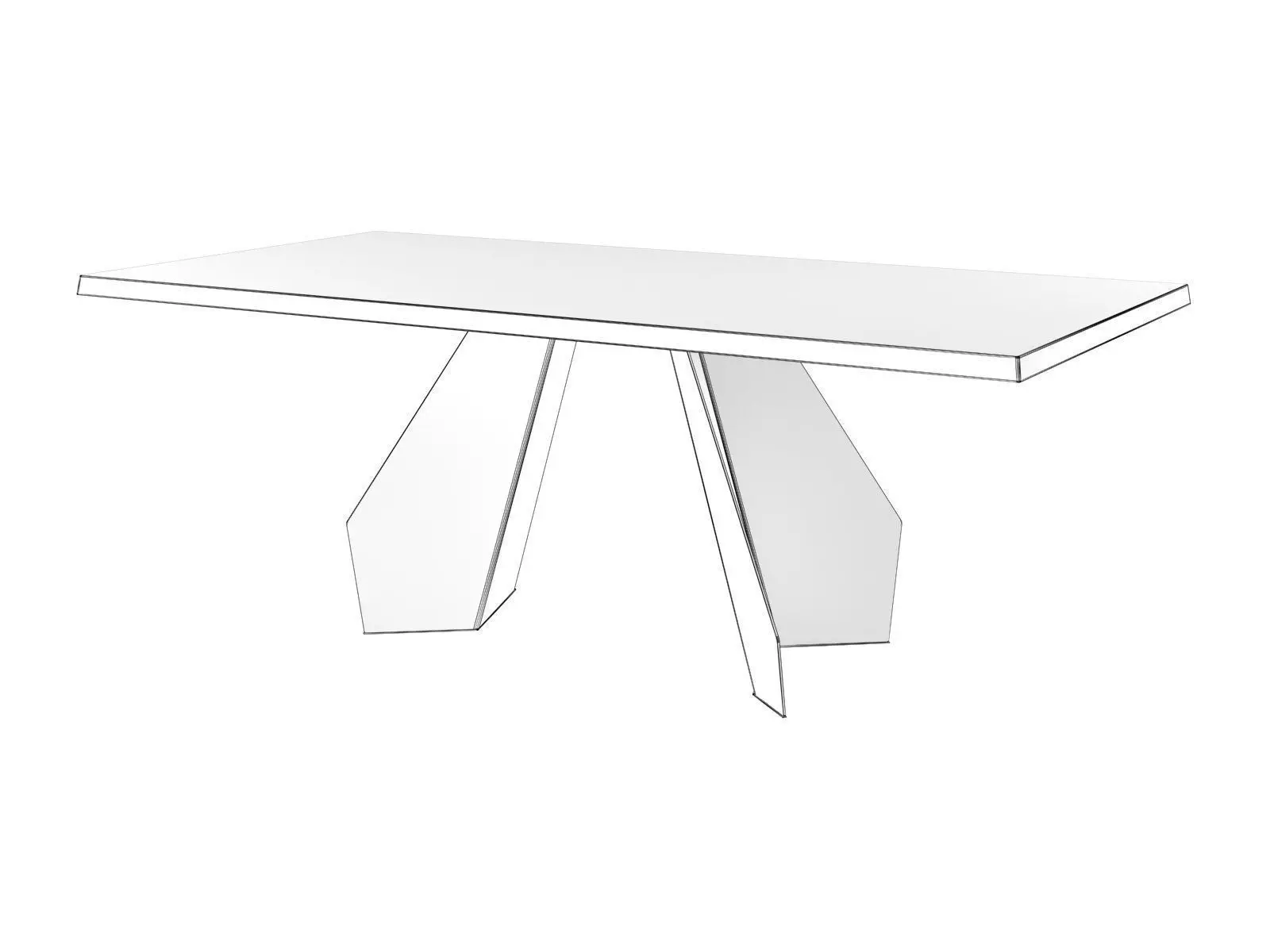 Origami 160 and 200 Dining Table 3D model_5