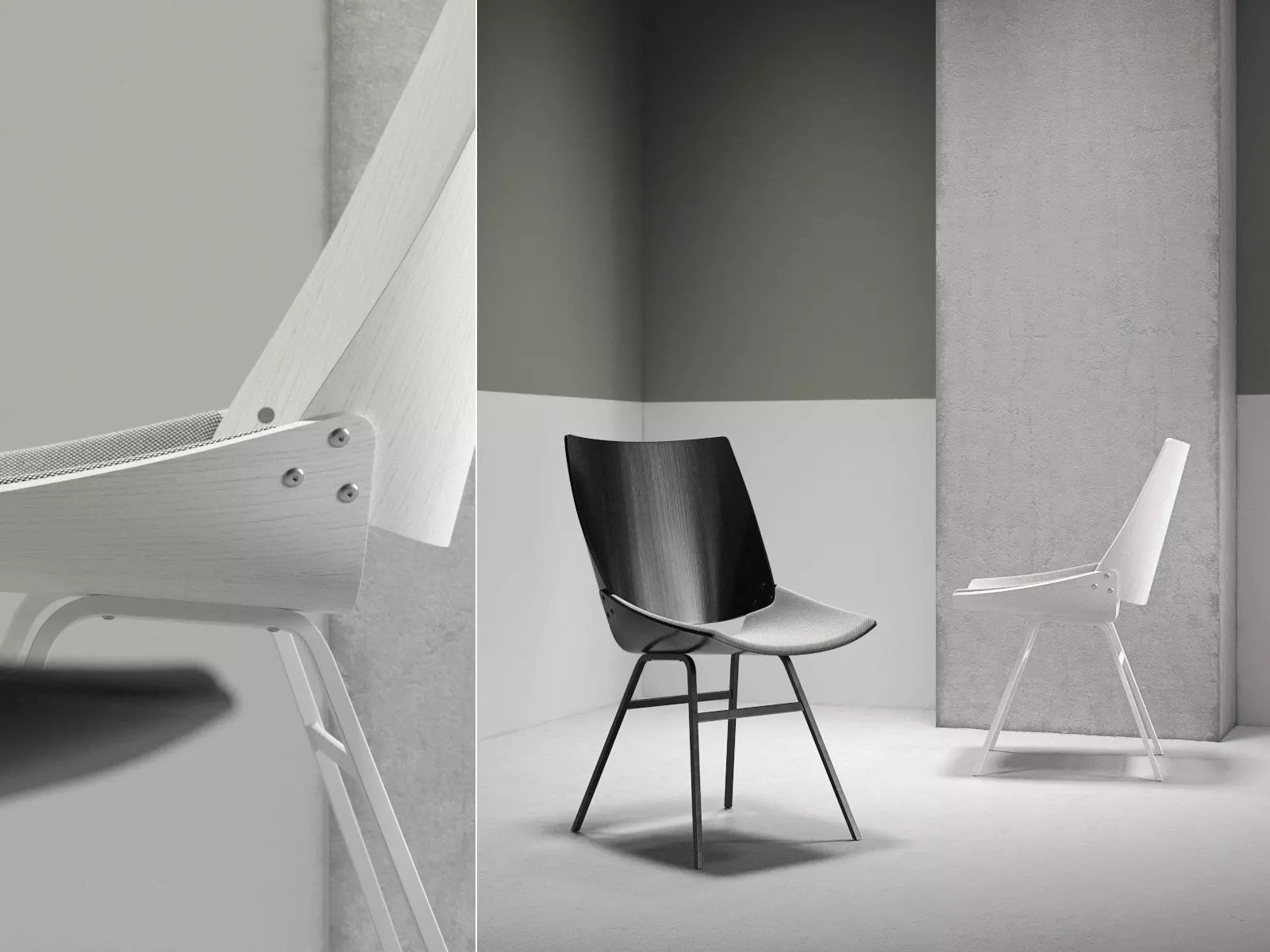 Shell Chair with Seat Cushion 3D model_1