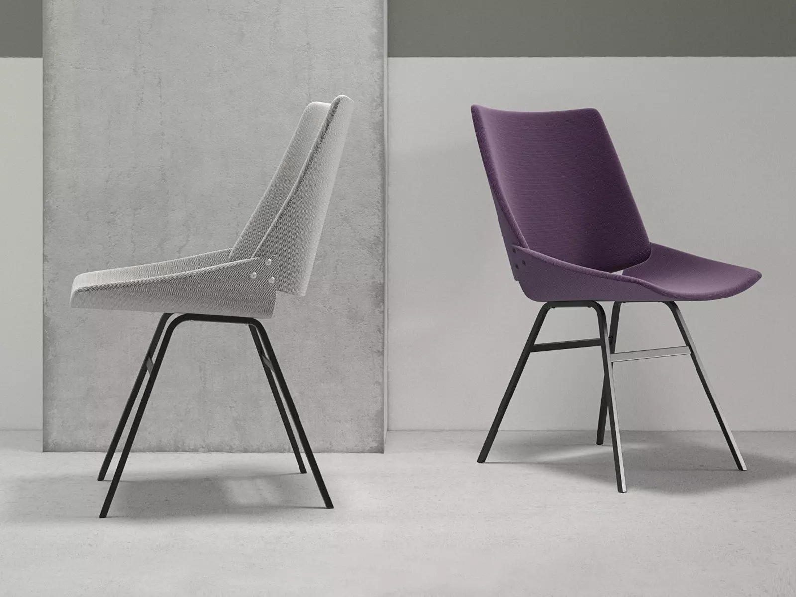 Shell Chair Upholstered 3D model_1