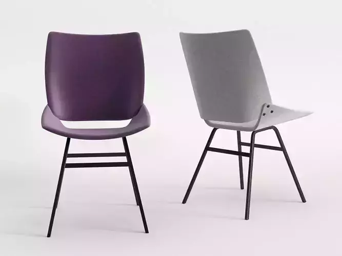 Shell Chair Upholstered 3D model