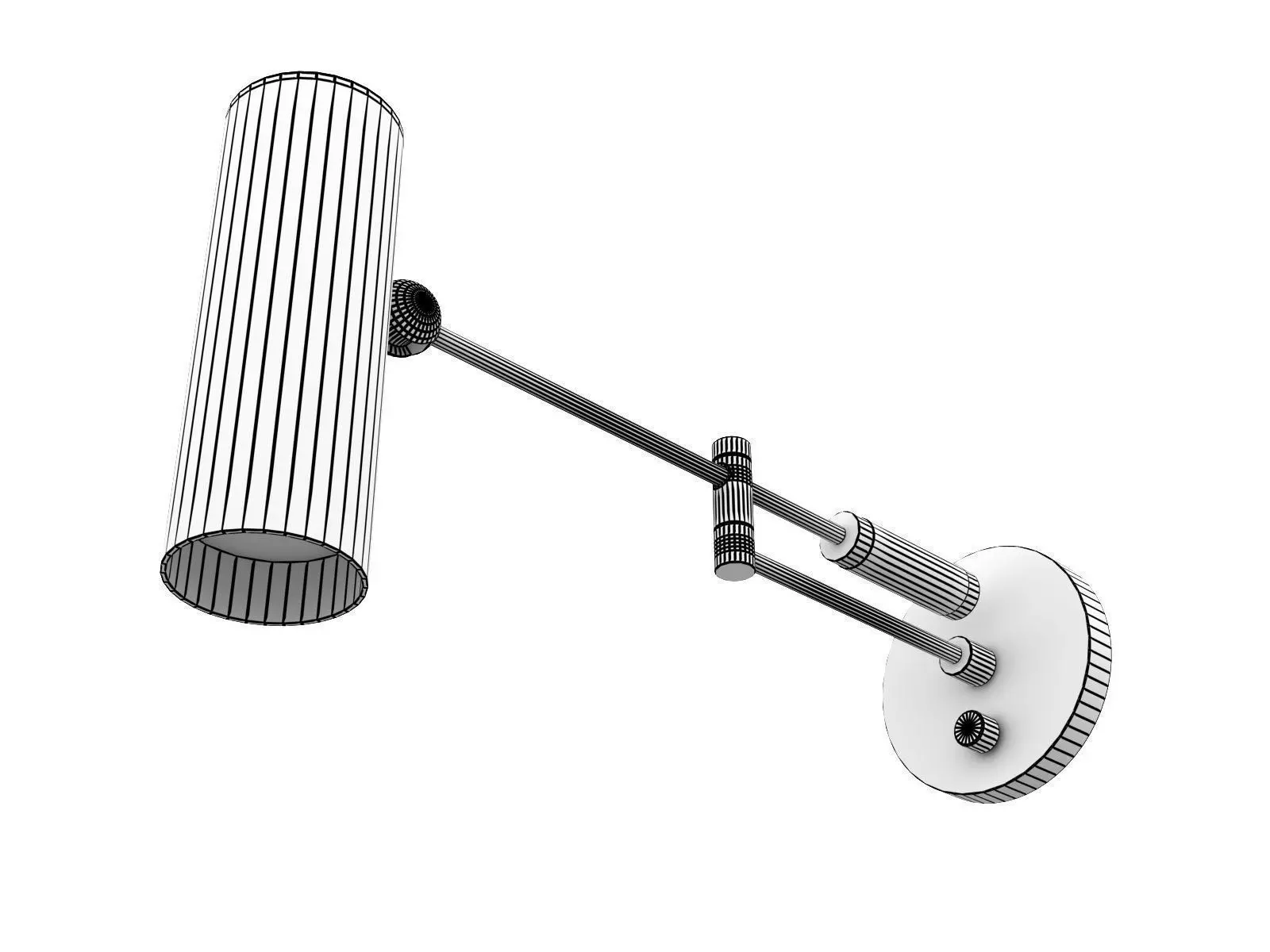 Cylinder Swing Arm Sconce Lamp 3D model_3