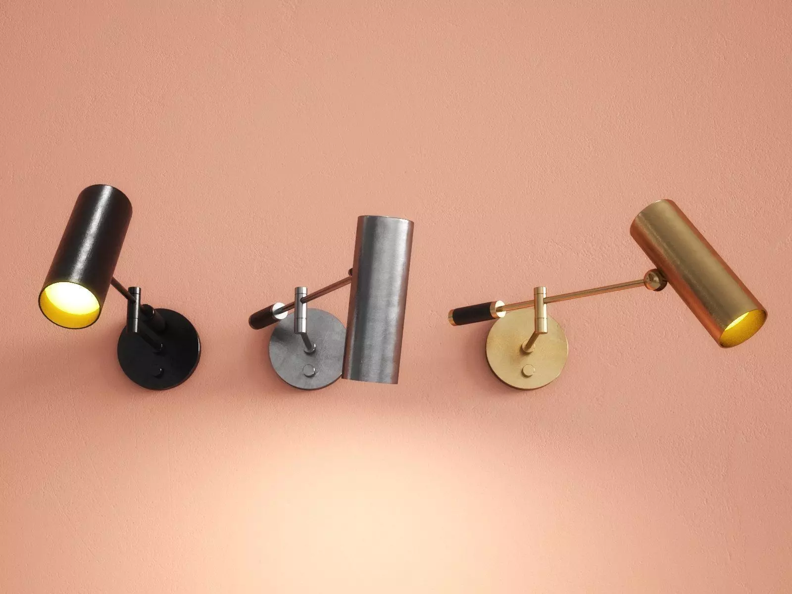 Cylinder Swing Arm Sconce Lamp 3D model_0