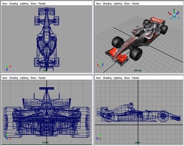 McLaren F1 MP4-22 Low-poly 3D model_2