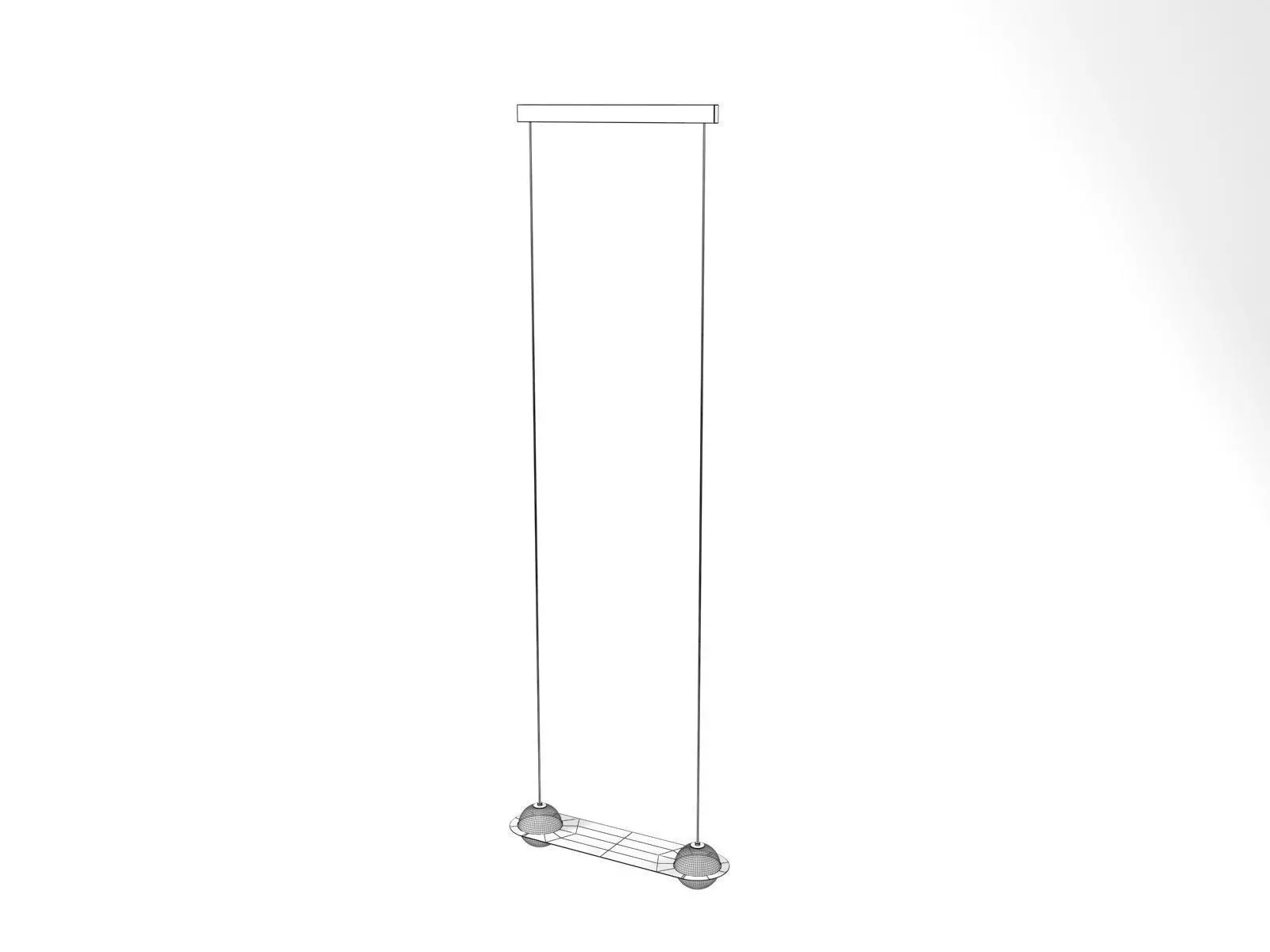 Laurent Collection pendant light with two balls hanging from it Free 3D model_3