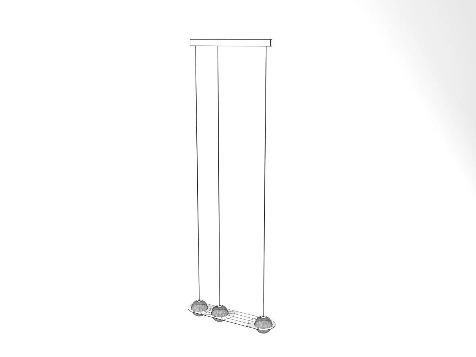 Laurent Collection pendant light with two balls hanging from it Free 3D model_4