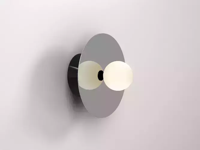 Disc and Sphere Wall Lamp 3D model