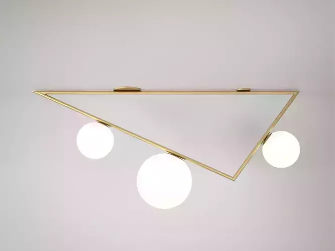 Triangle 21 Globe Ceiling Lamp 3D model Triangle 21 Globe Ceiling Lamp 3D model