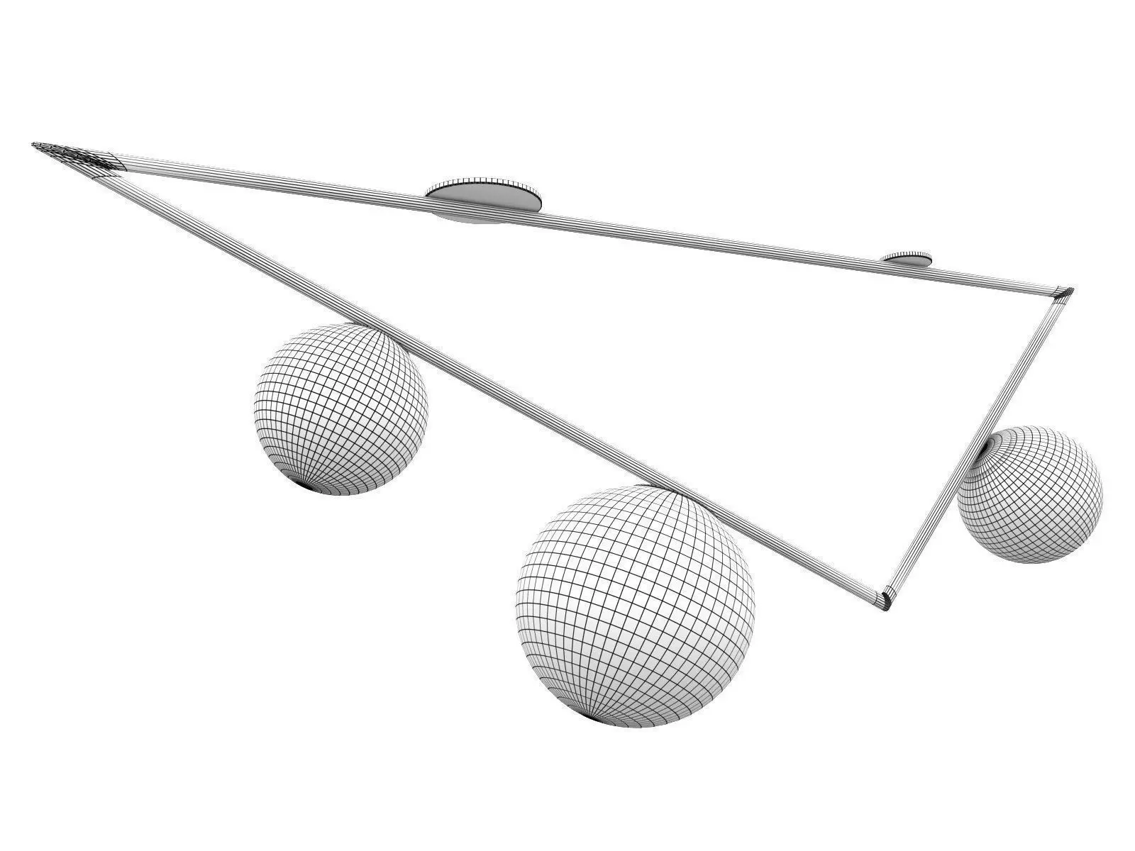 Triangle 21 Globe Ceiling Lamp 3D model_1