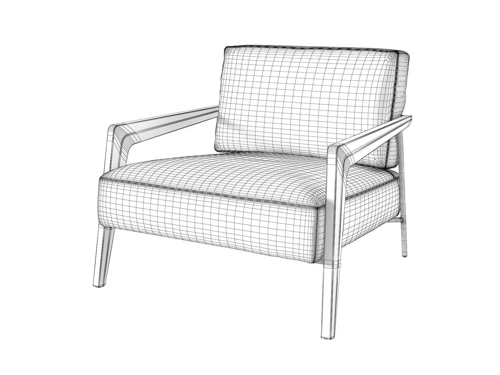 Cecile Armchair 3D model_3