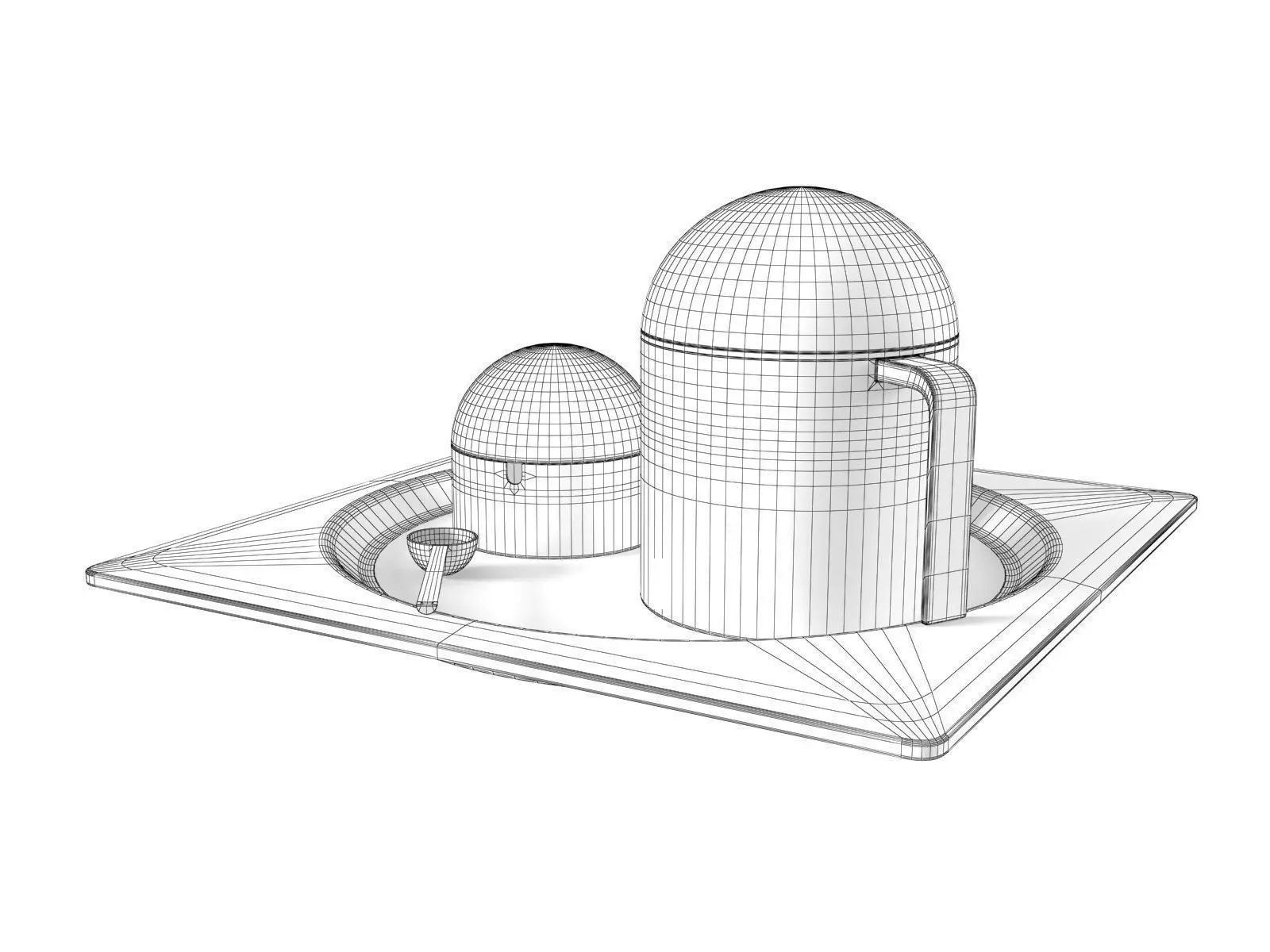 Amare Serving Set 3D model_4
