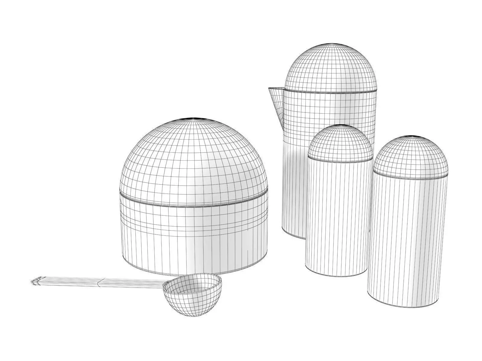 Amare Serving Set 3D model_3