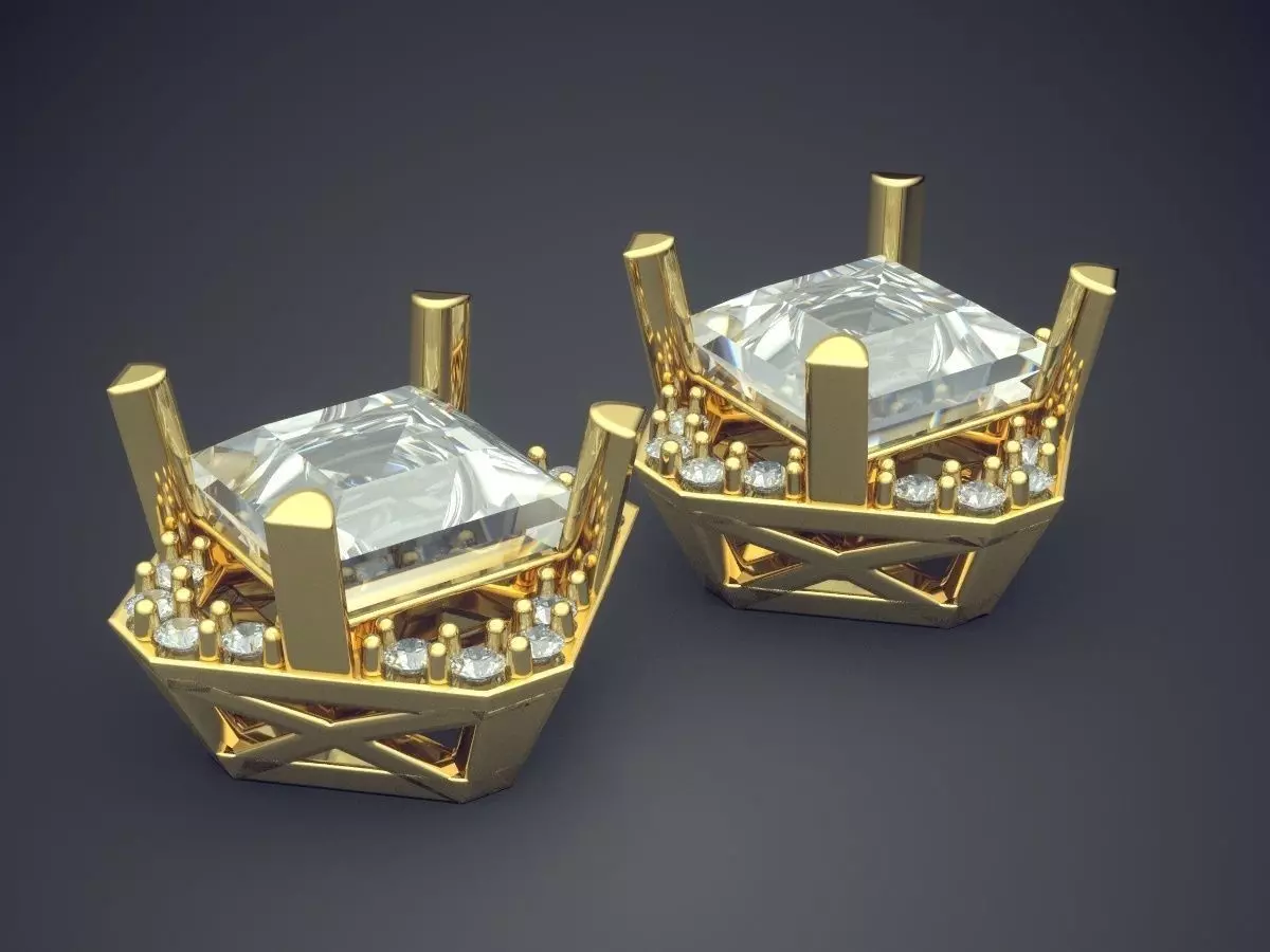 Brooches With Diamonds CAD-6990 3D print model_0
