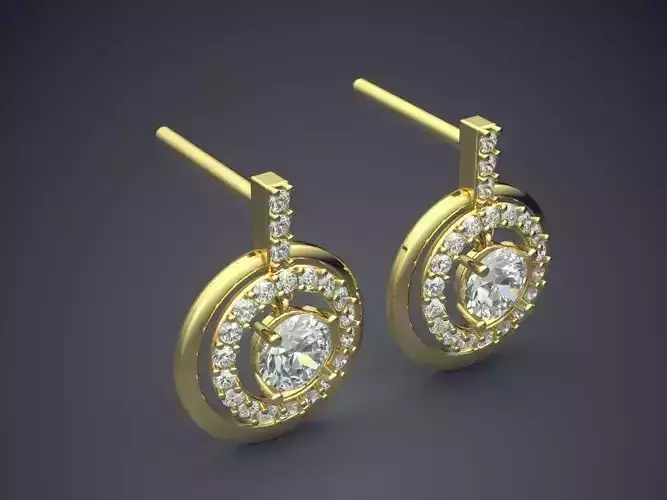 Earrings With Diamonds CAD-6988