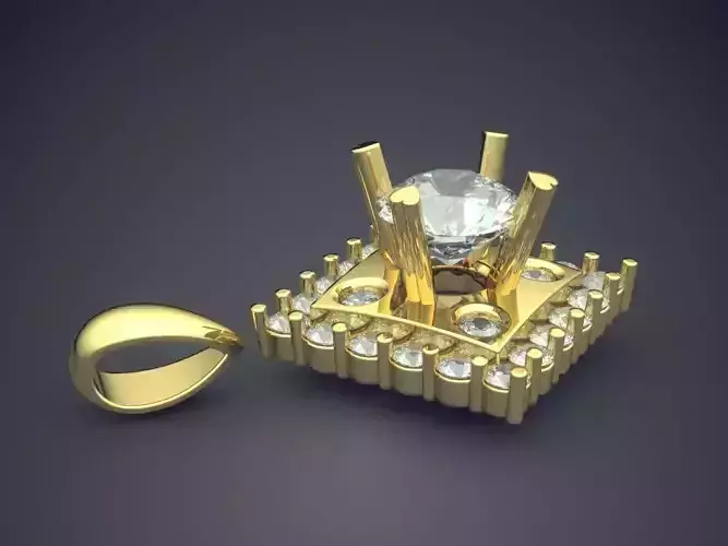 Pendant With Diamonds CAD-6987