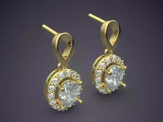 Earrings With Diamonds CAD-6981