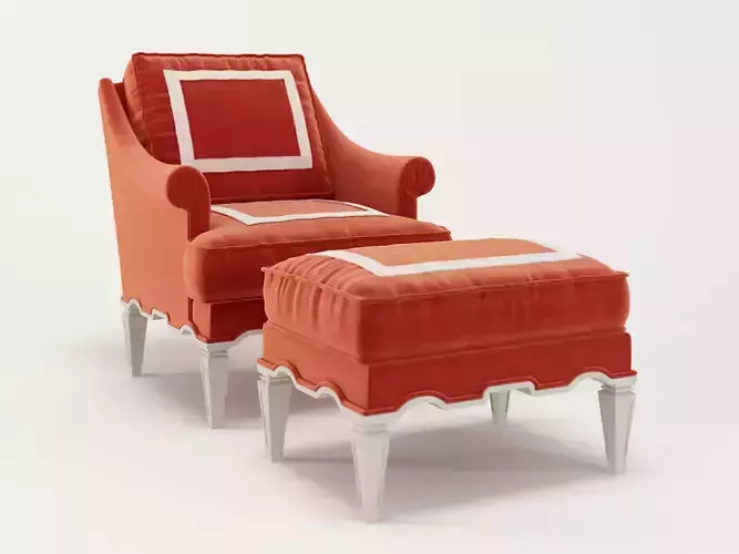 Palm Beach Armchair and Ottoman