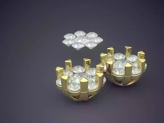 Earrings With Diamonds CAD-6974