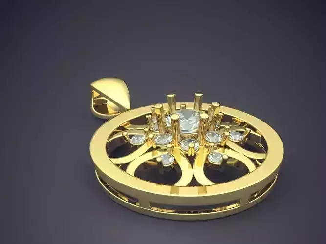Pendant With Diamonds CAD-6972 3D print model