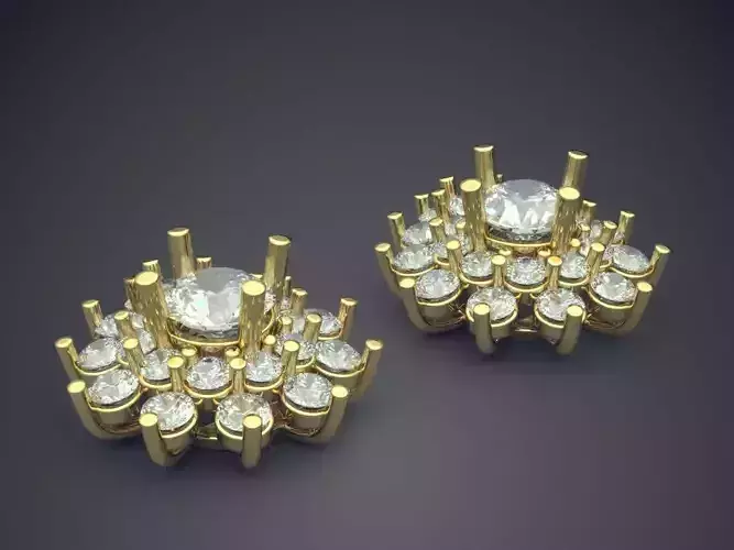 Earrings With Diamonds CAD-6970