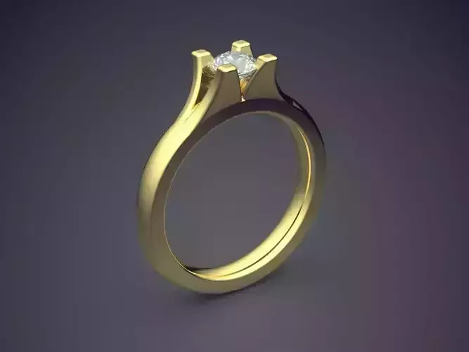 Engagement Ring With Diamond CAD-6969
