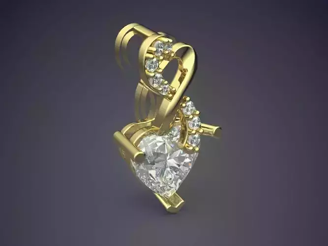 Pendant With Diamonds CAD-6965 3D print model