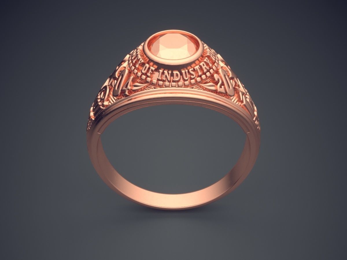 Engraved Ring CAD-6964 3D print model_2