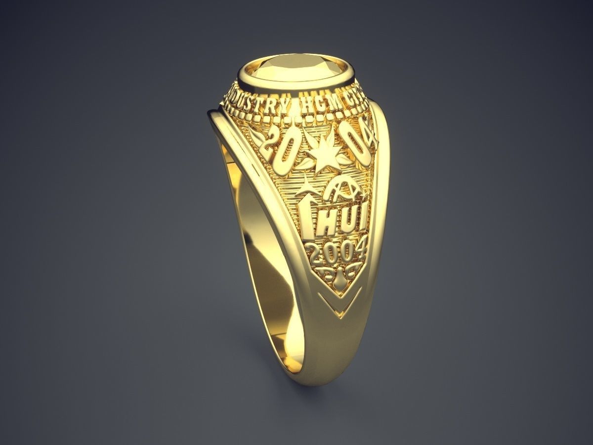 Engraved Ring CAD-6964 3D print model_3