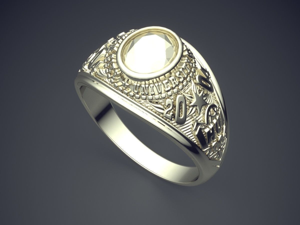 Engraved Ring CAD-6964 3D print model_1