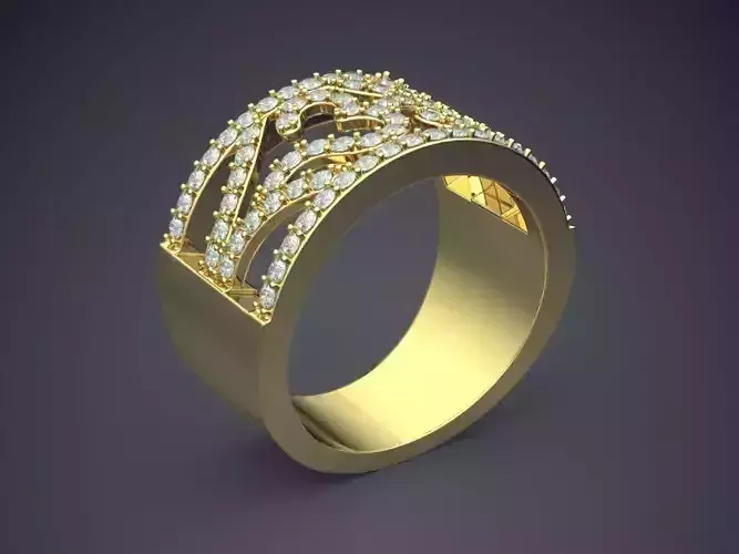 Ring With Diamonds CAD-6960