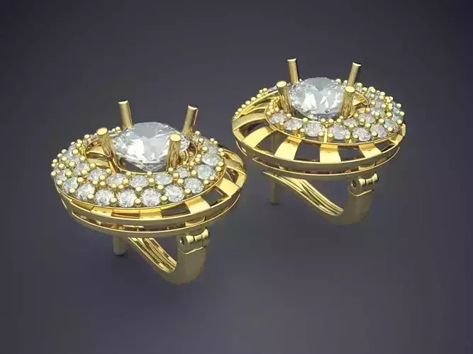 Earrings With Diamonds CAD-6959