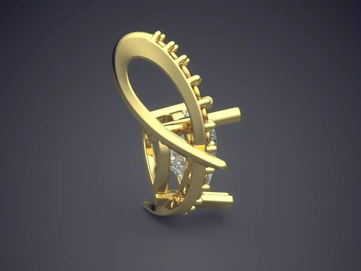 Pendant With Diamonds CAD-6957 3D print model_3